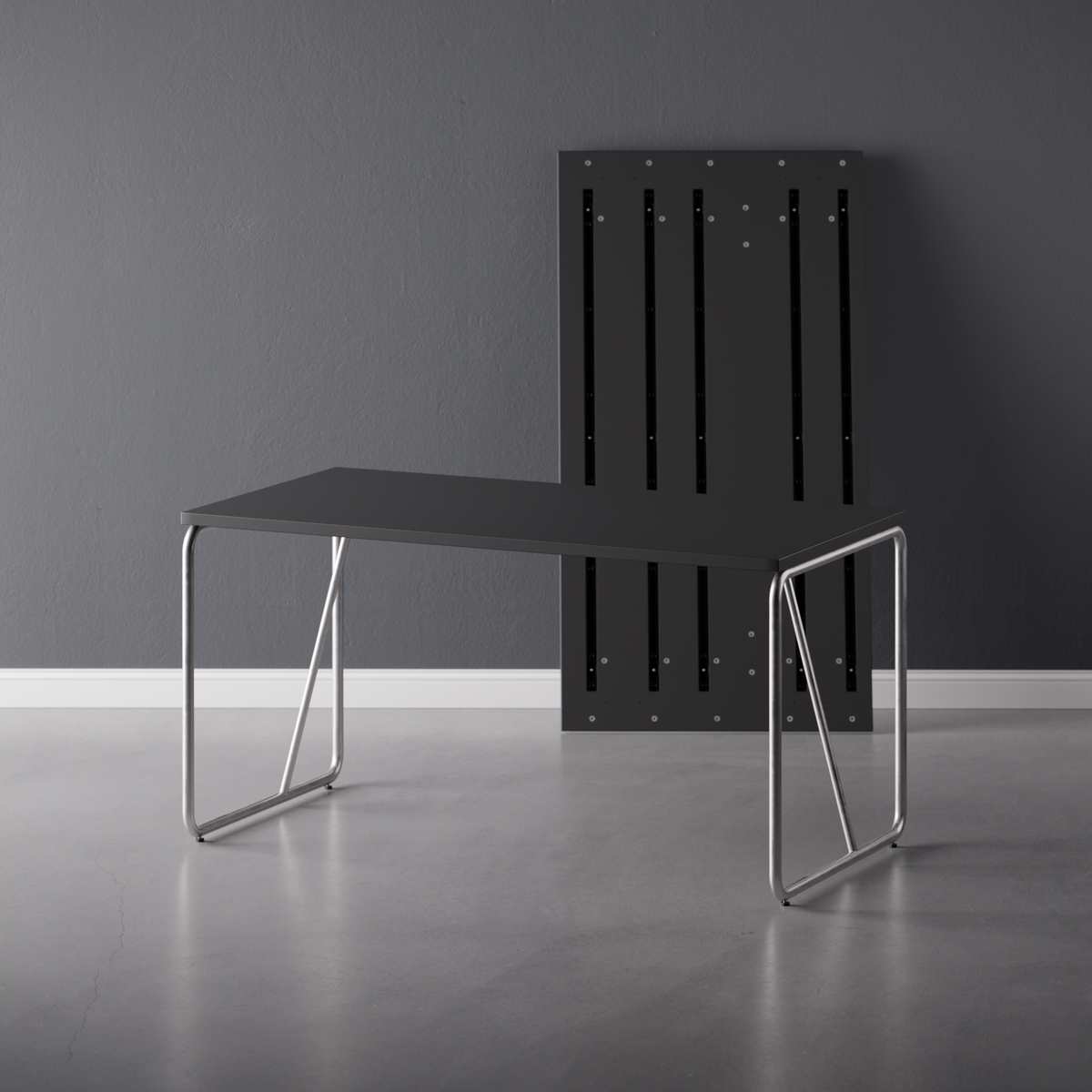 DESK - METRO DARK / Steel Leg