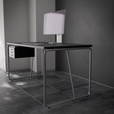 DESK - METRO DARK / Steel Leg